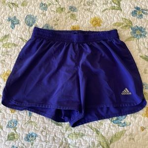Adidas purple running shorts